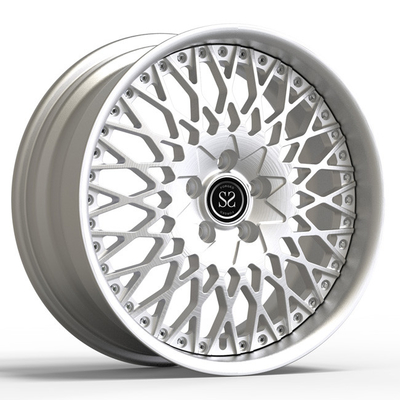 18X8 Aluminum 2 Piece Forged Wheels Metal Finish For Volkswagen Caddy Car Rims