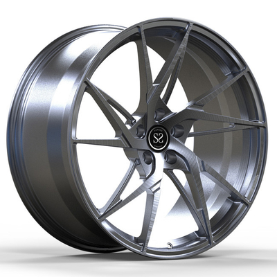 21 Inch Monoblock 1 Piece Forged Wheels Directional Aluminum Brushed Black