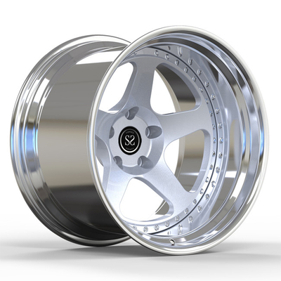 Porsche GT4 Rims 2 PC Forged Wheels Big Lip Polished 19x12J Negative Offset