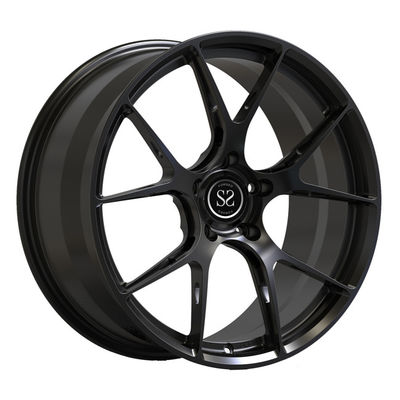 Satin Black 1 Piece Forged Wheels 19inch Discs For Audi S5 Monoblock ...