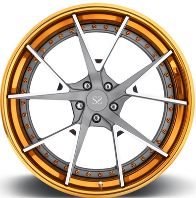 2 Piece BMW Forged Wheels Rims Dics Spoke Barrel Lip Satin Matte Black For Audi RS6 20inch