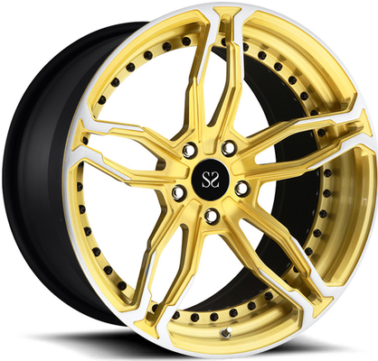 20inch Black Gloss 2 Piece Forged Matte Wheels For Porsche Cayman Rotational Rims