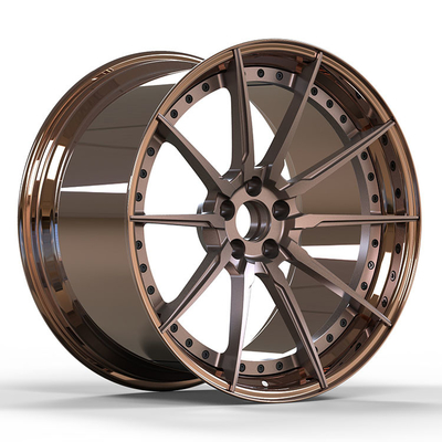 Custom 2PC Forged Rims Wheels Polished Lip 8Jx20 ET309Jx20 ET44 For BMW 520 530
