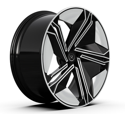 Monoblocok Deep Concave Forged Wheel Rim 23x10.5 Black Machined Face Audi RS Q8