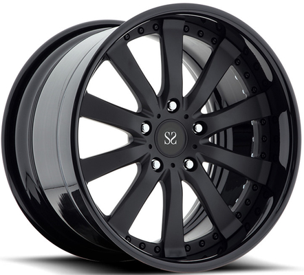 20 21 22 Inch Ferrari 2 Piece Forged Wheels Black Pcd 5x112 5 Holes