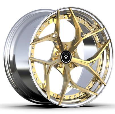 S Class E63s W213 21x9.5 and 21x11 Custom Gold Polished 2-PC Rims