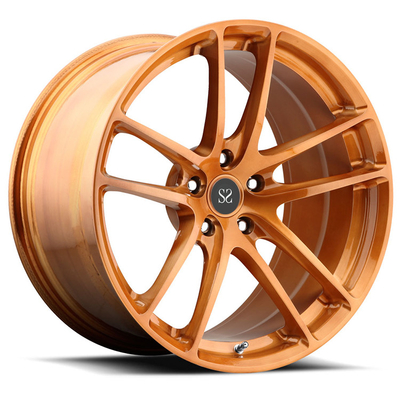 18 Inch 1 Piece Forged Aluminum Alloy For RS3 Wheels Orange Custom Luxury Rims