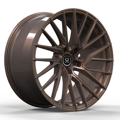5x112 21x9.0 ET18 Custom 1 Piece Forged Wheels Gloss Bronze