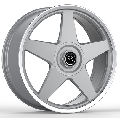 7.5Jx18 ET46 10Jx18 ET77 Forged One Piece Wheels Silver Polished Edge For Ferrari F355 GTS