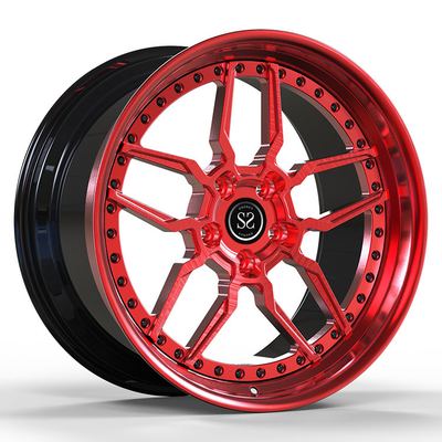 19x10 ET25/19x12ET20/5x114.3/60.1 2 Piece Forged Wheels Custom Red Disc For Toyota Supra