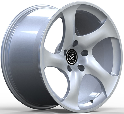 20x9 and 20x10 Gloss Silver 1 Piece Forged Wheels For Porsche Macan S 2017-2022