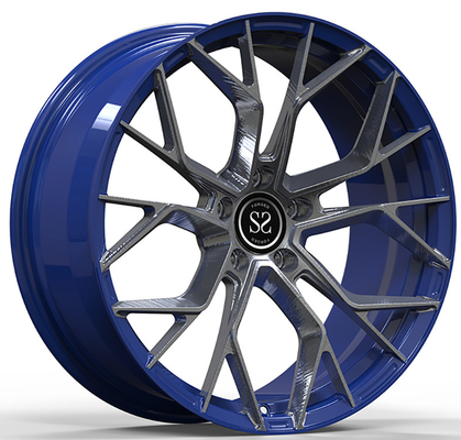 Chevy Corvette C5 Staggered  19 and 20 Multi-spoke Gloss black 1-PC Forged Alloy Wheels 5x120.65