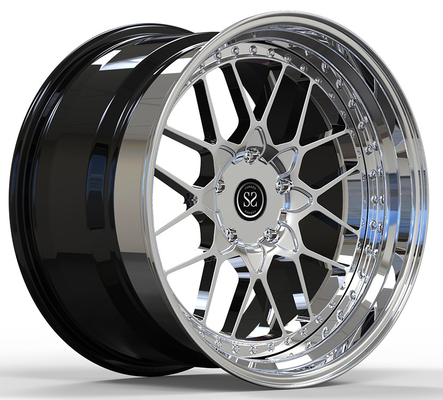 20x10.5ET+70/21x12.5E+27  5x4.75/70.1 3-PC Chrome Rims For C5 Corvette