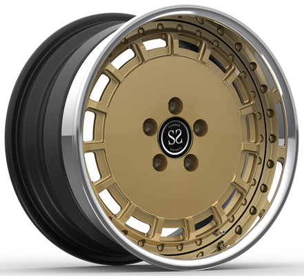 19x8.5ET38/19x9.5ET56/5x112/66.6 3-PC Polished+Bronze Rims For2019 Mercedes-Benz C-Class AMG C 63 S Br205