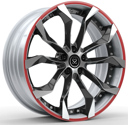 19x8.5ET9 /19x10 ET19 Gloss Blac Windows White Face And Red Ring For 2001 E39 M5
