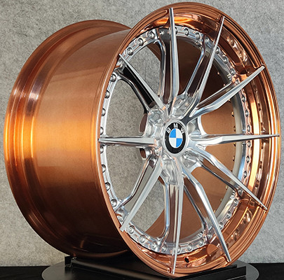 5x112 Custom Rims Bronze Polished Lip For Benz BMW Audi