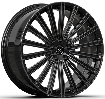 22x9.5 And 22x11 Gloss Black Machined 1 Piece Forged Wheels For G70 BMW