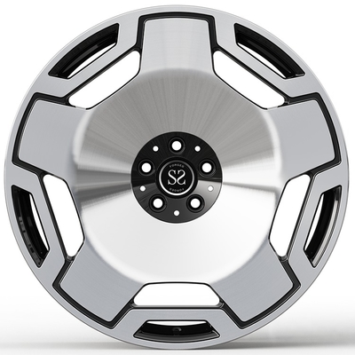 22x9 and 22x10 Custom 1-PC Forged Rims Black Polished Face For Benz S500