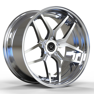 BMW M3 G80 Chrome 2 Piece Forged Wheels 21x10.5 and 21x11.5