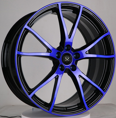 Tesla Model 3  Goss Black and Blue Face 20x9.0 and 20x10 1-PC Forged Rims