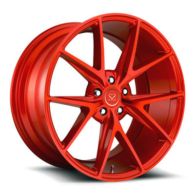 Deep Red Rims Chinese customize deep dish 1 pc flow forged red color wheel rim
