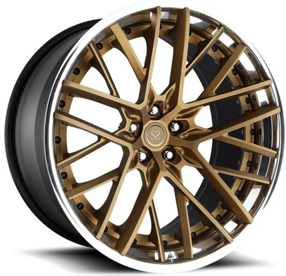 A6061 T6 Aluminum Alloy 3 Piece Forged Rims Hyper Black Fit for Audi RS6 18 19 20 and 21 incehs