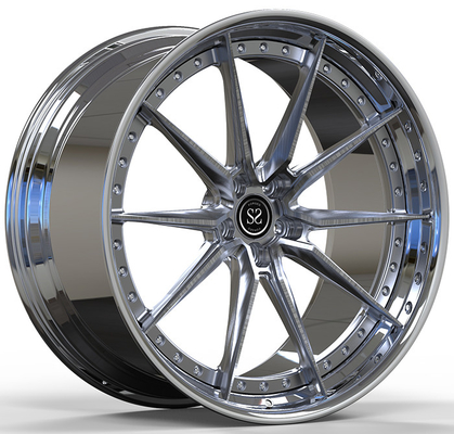 2 Piece Polish A6061 T6 Alloy Wheels 20 X 9 For Audi RS5 5x112