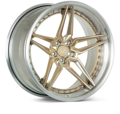 Custom Double 5 Spoke 3 Piece Forged Wheels For Porsche Audi RS6 21x11.5
