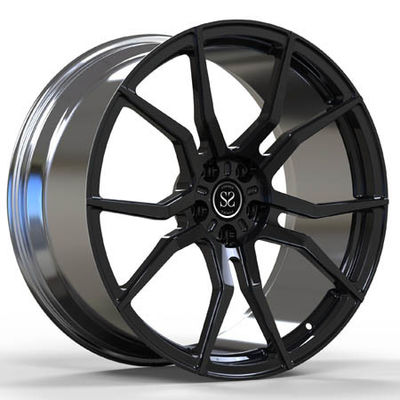 Gloss black 1 piece alloy rims rs7 monoblock 21 inch 21x10 deep concave ...