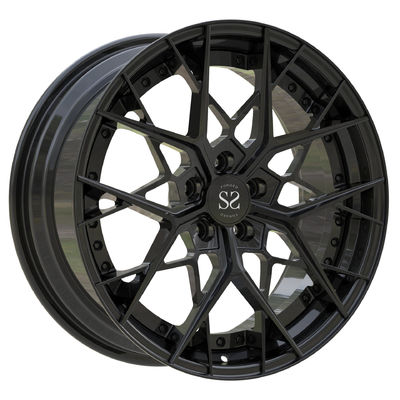 Gloss Black 2 Piece Forged Wheels Disc Barrel Aluminum Alloy 19 Inch ...