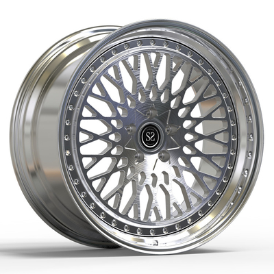 2 PC Polished Wheels For Golf 6 R Forged Brushed Gun Metal 20inch 20x9.5 Alloy Car Rims
