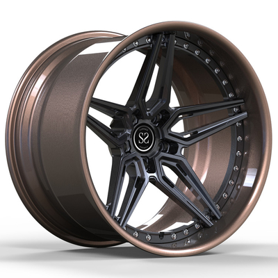 Bronze Grey 2 Piece Wheels For Camaro Staggered 19inch Alloy Car Rims