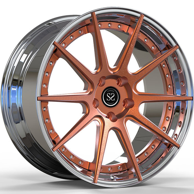 SS2007 21 Inch Ferrari Forged Wheels Polish Orange 2-PC F430 5x108