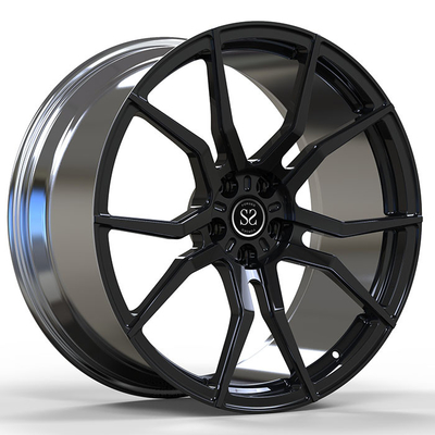 Custom Polished Forged Monoblock Rims 5x112 Bolt Pattern 23 Inches 6061-T6 Rim
